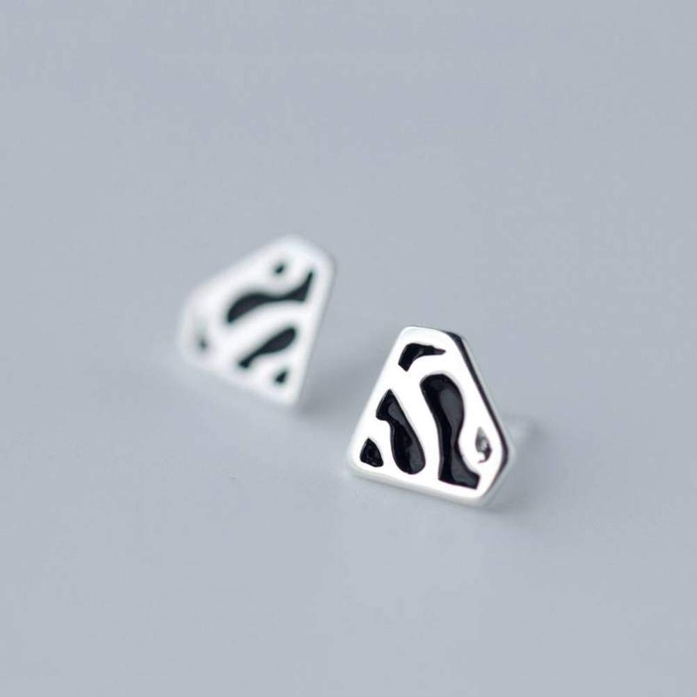 Orecchini D'Argento S925 Orecchini Rettangolari Geometrici Minimalisti Coreani da Donna Gioielli Di Tendenza Moda Personalizzatiun paio, Argento 925