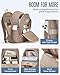 LIGHT FLIGHT Travel Laptop Backpack Women, 15.6 Inch Laptop Backpack with USB Charging Hole, Water Resistant College Bookbag, Black Computer Backpacks for Work, Champagne