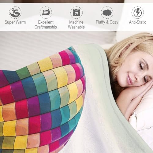 Couverture micro polaire montgolfière flanelle 152cm pour lit - 4