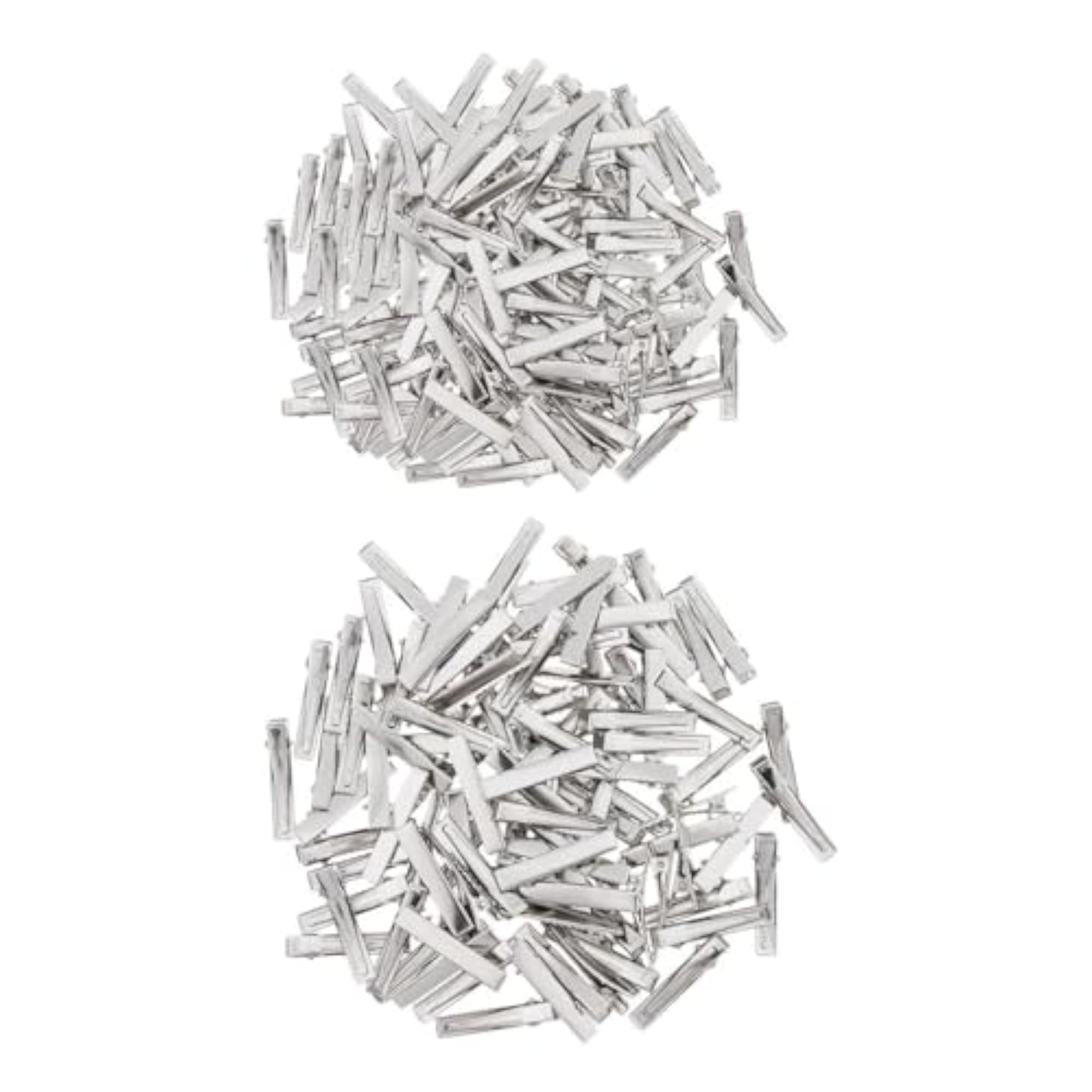 150 Pieces Flat Iron Single Prong Duck Alligator Hair Clips DIY Bows