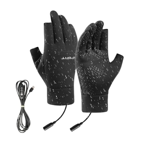 Yuemeuy Gants de Travail Chauffants - Gants Électriques Chauffants USB - Moufle Chauffante USB pour Ski, Snowboard, Vélo, Course, Extérieur, Travail Quotidien, Conduite, Randonnée, Sports