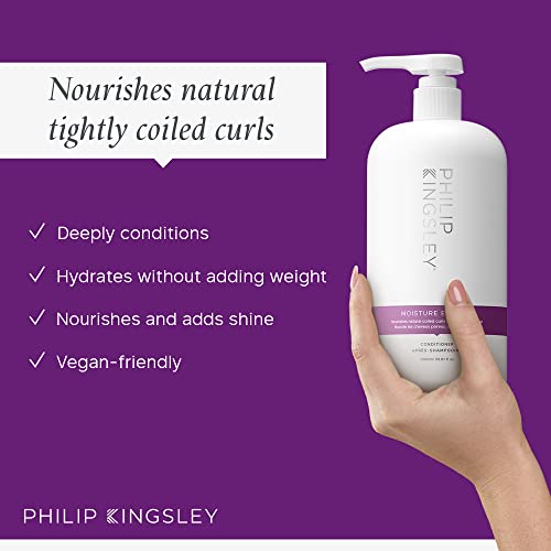 Philip Kingsley Moisture Extreme Enriching Conditioner For Curly Dry Damaged Hair Curls Moisturizing Deep Conditioning With Almond Wheatgerm Babassu Avocado Oil Hydrates Detangles Adds Shine, 33.8 Oz #TOP1