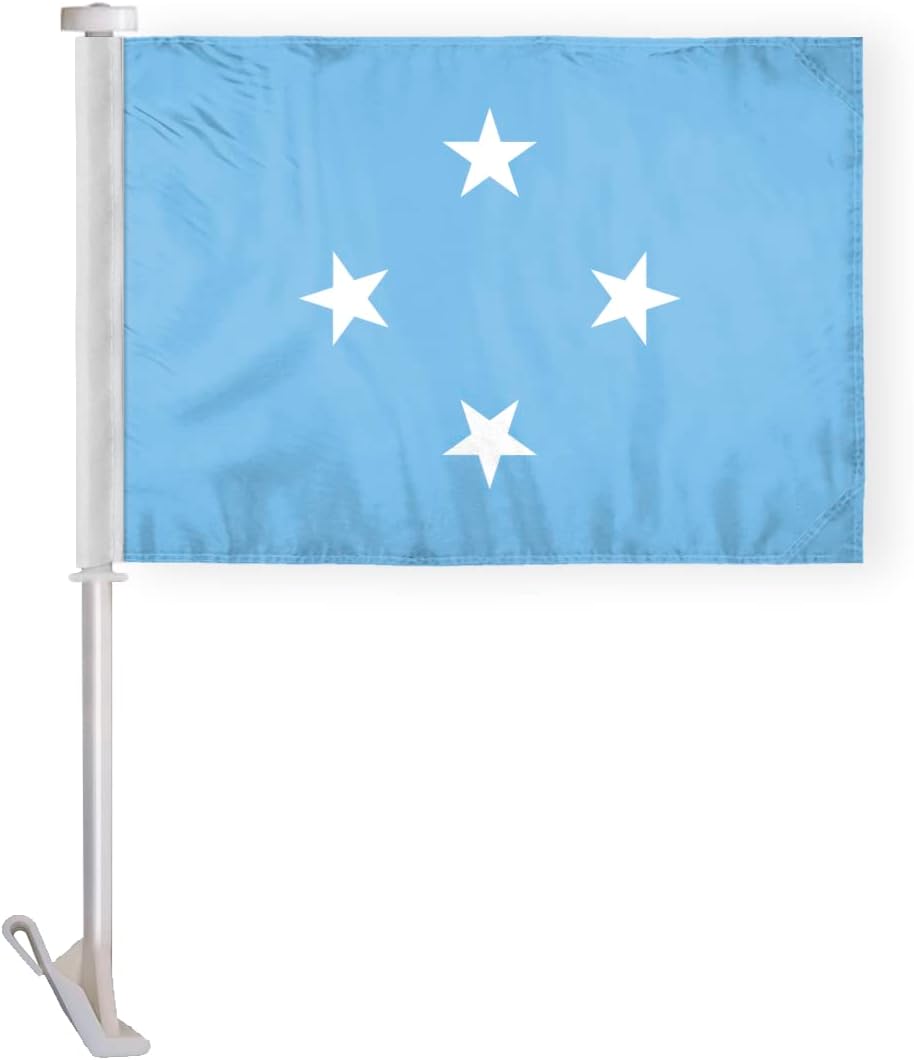 AGAS Micronesia Flag 2x3 ft Outdoor 200D Nylon Double Stitched Hem Rust Proof Brass Grommets Canvas Header