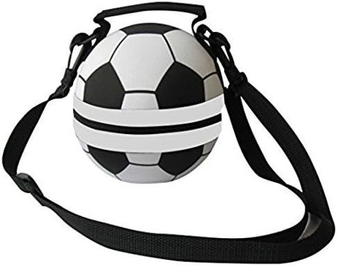 Children's Insulated and Expandable Lunch bag With Re-usable Ice Pack, Adjustable Shoulder Strap. After Lunch, Lunchbag Can Be Used As a Fun Toy For Boys, Kids, Toddlers, Preteens. (Soccer Ball)
