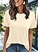 AUTOMET Womens Tops Shorts Sleeve Shirts for Summer Spring Beach Vacation Plus Size Oversized Casual Tee for Teen Girls 2025 02cream XL