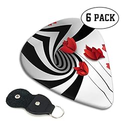 Red Flower Lot de 6 médiators pour guitare acoustique, guitare électrique, basse, ukulélé – fins, moyens et épais - Les Beatles, Paul McCartney, John Lennon, RIngo Starr, George Harrison Red Flower Lot de 6 médiators pour guitare acoustique, guitare électrique, basse, ukulélé - fins, moyens et épais – Image 2