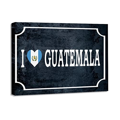 Toile encadrée I Love Guatemala pour habiller un mur vide