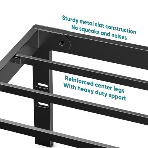 Image of OLIXIS 14in Twin Metal Bed Frame, Sturdy Support, 500LBS