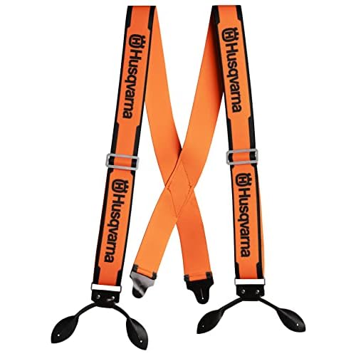 Husqvarna 505618510 Hosenträger mit Lederschlaufen, Orange, 130