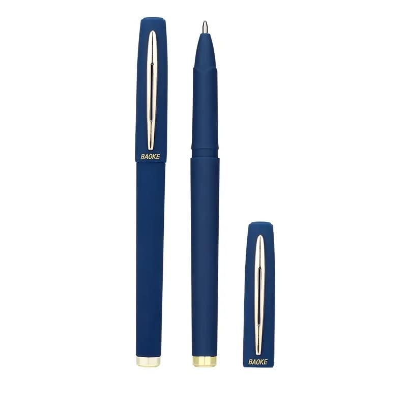 Image of Levin 12pcs Baoke gel ink Roller Ball pen,fine point, 1.0mm large capacity special student examination office neutral pen. (Blue)