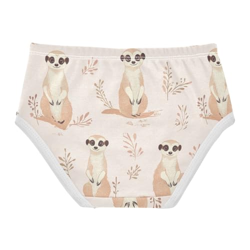 Wusikd Meerkats Girls' Underwear Cotton Cute Girls Briefs Soft Toddler Underwear 2T2