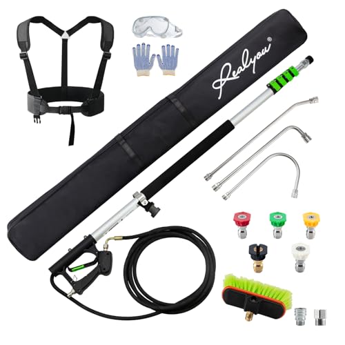 Realyou 24 FT Pressure Washer Telescoping Wand with...