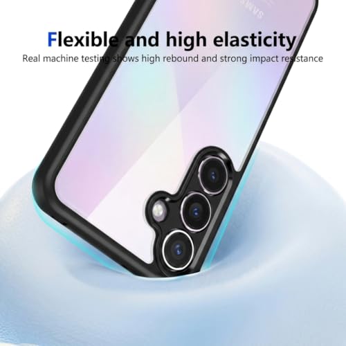 Image of VONZEE Clear Back Case Cover for Samsung Galaxy A35 5G | Shockproof Design | Hard Back Cover Case for Samsung Galaxy A35 5G (PC & TPU, Black)