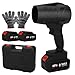 Soplador Turbo Jet, Turbo Soplador de batería con 2 baterías de 2000 mAh, 16000 RPM, Soplador De Hojas Bateria, para soplar Hojas, Limpieza De Polvo De AutomóVil, EliminacióN De Nieve