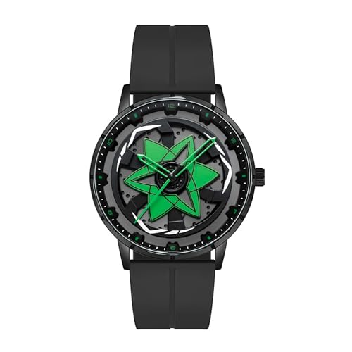 GOLDENIZE FASHION Men Analogue Spinning Wheel Concept Multicolor Star Rotating Dial Stylish Wrist Sports Watches for Men's & Boy's Silicon Magnet Lock Stylish Waterproof Strap-Gift Watch for Men