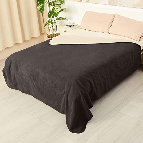 Catalonia Waterproof Blanket For Bed,Reversible Baby Pet Doggy Pee Proof Fleece Blankets,Large Couch Sofa Cover Furniture Boat Mattress Protector,King Size 80X90 Inches #TOP10