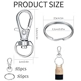 Zoom IMG-1 130 pezzi portachiavi moschettoni girevoli Zoom IMG-1 130 pezzi portachiavi moschettoni girevoli