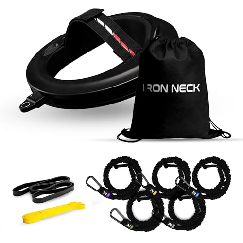 Image of Iron Neck 3.0 Pro, Rehab and Strengthening Kit Bundle, 360 Neck Trainer with Multiple Progressive Resistance Bands for Rehab, Pain Relief, Posture Correction and Muscle Building