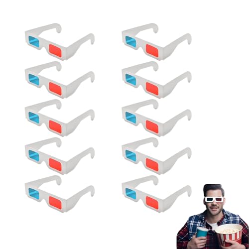 Ya en mundofriki.es: JUGUTA Gafas 3D, 10 Pares De Gafas De Papel Estéreo, Lentes Rojas Y Azules Para Películas 3D Y Decoración De Viajes