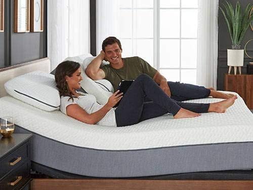 Miniatura 2 de Base de cama ajustable  Juego de sábanas de cabeza dividida superior tamaño king  Sábanas de algodón egipcio 100% de 18.0 in de caída, 650 hilos