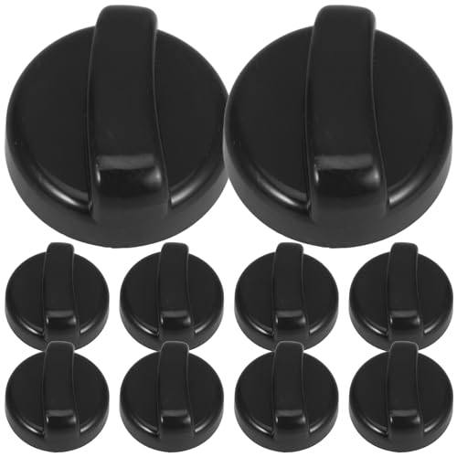 Veemoon Perillas de Repuesto para Calefactores de Gas Exterior 10 Piezas Negras de 8 MM Casquillo de Instalación Mandos Compatibles para Calentadores Portátiles y Uso en Exteriores