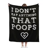 Please Dont Eat Me I Love You Cute Pig Funny Vegetarian Throw Blanket 80x60 Inch Blankets Gift for Adults Soft Fuzzy Flannel Throw Blankets for Bed,Living Room Blanket