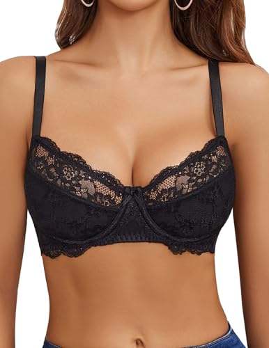 Avidlove Women's Sexy Lace Bra Mesh Balconette...