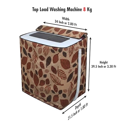 Image of DREAM CARE Waterproof & Dustproof Washing Machine Cover Top Load & Semi Automatic Suitable for 8 kg, 8.2 kg, 8.5 kg (89 x 99 x 55 cms)