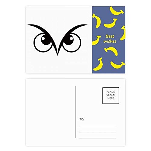 Jeu de cartes postales Merci 20pcs multicolore format 5,7x3,8 pouces illustration Black Eye Banana