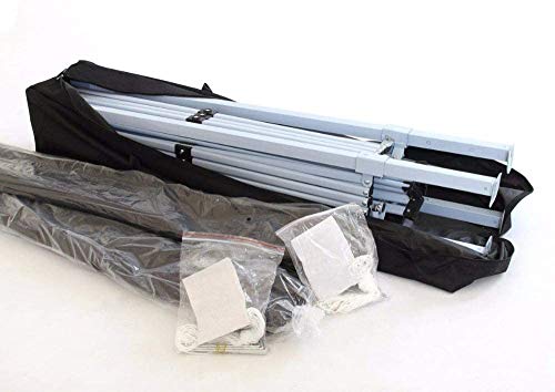 Defacto Vouwpaviljoen, tuintent, partytent, tuinpaviljoen, 3 x 4 m, UV-bescherming 50+, polyester, waterdicht, incl. 2 zijdelen, draagtas, touwen en haringen (grijs) - Image 7