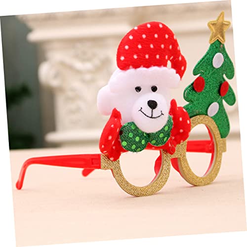 Hoement 4 peças de óculos para crianças, óculos de Papai Noel, óculos de sol infantis de Natal, saco