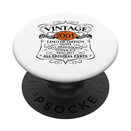 Vintage 2001 21 regalo de cumpleaños hombres mujeres diseño original PopSockets PopGrip Intercambiable