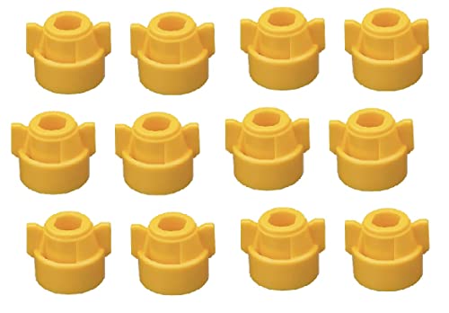 Pack of 12 - Quick TeeJet Yellow Nylon Cap for TJ60, AI, SJ3 & More Style Tips Farmer Bob's Parts CP114442A-6-CE