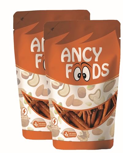 Image of Ancy Dalchini Sticks (CInnamon Sticks) 500 Grams (250 Grams X 2) | Gives Strong Flavour & Aromatic Khushboo for Masala Chai, Biryani, Sabzi, Pulav & More Indian Recipies | Sabut Dalchini is best Ingridient For Taste and Desi Touch in Your Daily Indian Dishes | Dalchina Chekka | Dalchini Whole Bark | Cinnamon Bark | Dalchini Whole | Healthy and Dalcheeni