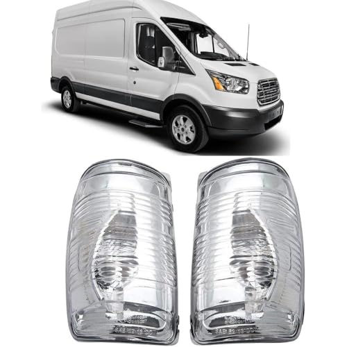 Clignotant de rétroviseur transparent en plastique ABS pour Ford Transit MK8 visibilité maximale