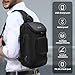 SMONT Sling Bag for Men, Chest Shoulder Bag with USB Charging Port Anti Theft Waterproof Black