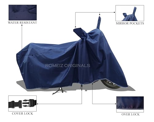 Image of Two Wheeler - Scooty Cover for Ampere Nexus Electric Scooter Scooty Cover with Water-Resistant and Dust Proof Premium 190T Fabric Entire Navy