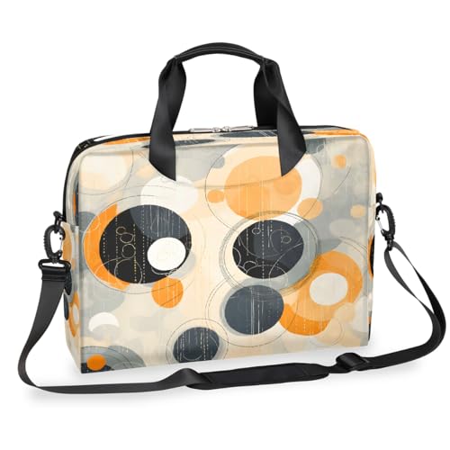 Maletín para laptop con patrón negro y naranja, 13-16 pulg.