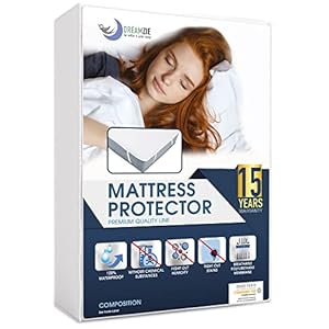 Dreamzie Mattress Protector Waterproof with 4 Elastic Corners - Made in EU - OEKO-TEX® Certified- For Mattress 80 x 200 cm