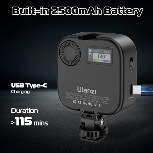 Luz LED portátil Ulanzi U60 para iluminar tus videoblogs diarios con colores RGB vibrantes 7