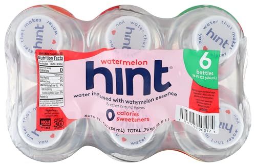 Image of Hint Flavored Water Zero Sugar 0 Calories - Watermelon (6 pack)