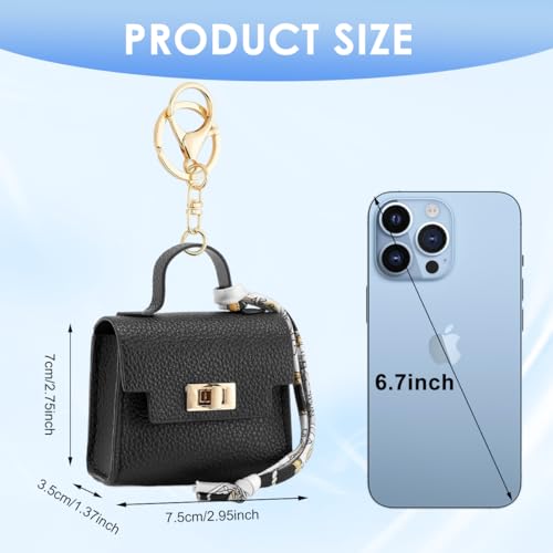 Image of SANNIDHI Bag Charm Mini Backpack Keychain for Women Small Pouch Coin Purse Headset Bag Key Ring for Woman Girls