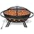 Hykolity 41" Large Size 2 in 1 Outdoor Fire Pit with Grill, Heavy Duty Steel Wood Burning Firepalce, Fire Bowl with Antiqued Copper Finish for Bonfire Patio Backyard