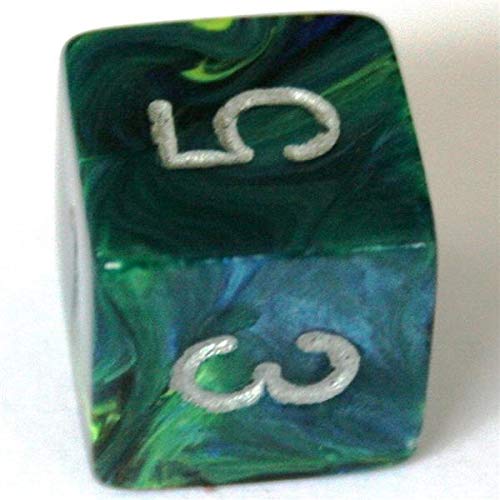 Chessex Dice: Polyhedral 7-Die Festive Dice Set - Green W/Silver Chx-27045 #TOP5