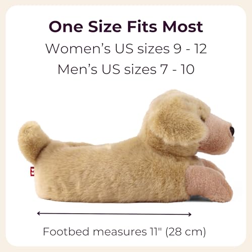 Yellow Labrador Slippers for Women and Men - Fuzzy Plush Dog Slippers for Adults3