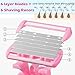 Razors for Women Hair Removal Shaver-Detachable Head Fits Body Curve,Anti-slip Ergonomic Handle,Skin Beauty Tool Hair Shaving Razor for Facial Eyebrow,Underarm,Leg Bikini Hairs,4 Count in Storage Case
