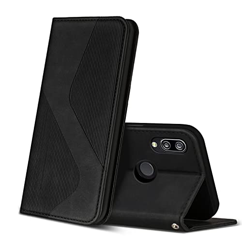 ZONNAVI Cover per Huawei P20 Lite, Flip Custodia Pelle PU con [Slot Cart] [Supporto Stand] [Magnetica], Cover a Libro Portafoglio per Huawei P20 Lite (Nero)