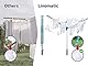 Leifheit Wäschespinne Linomatic 500 Easy inkl. Schutzhuelle, Leineneinzug für saubere Wäsche, Wäscheschirm mit Easy-Lift-System und Bodenhülse, 50m Leinenlänge für 5 Wäscheladungen [Amazon Exclusive]