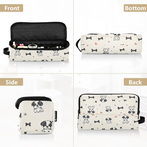 Bolsa de viaje para herramientas de cabello Dogs Scandinavian Marble resistente al calor, organizador portátil para planchas, rizadores y accesorios de cuidado capilar miniatura 5