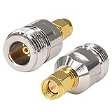 BOOBRIE SMA Antenna Adapter N-Type to SMA Coaxial Cable Connector N Type Female Jack (Hole)...